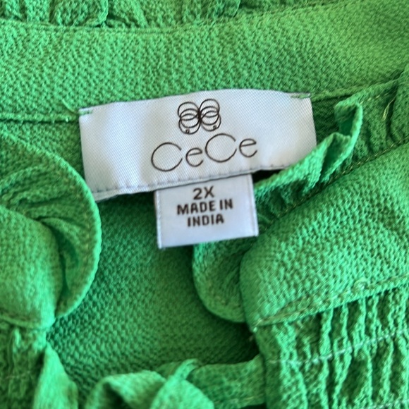 Green cece blouse 2x - Picture 3 of 5